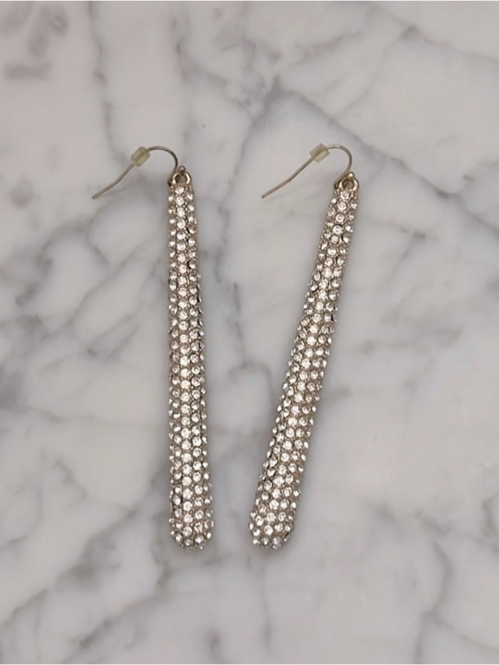 Crystal Drop Dangle Earrings - Gold Tone